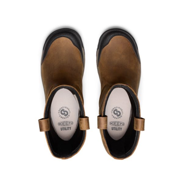 Men's Evanston Pull-On Waterproof Boot (Soft Toe)  |  Bison/Black - Image 4