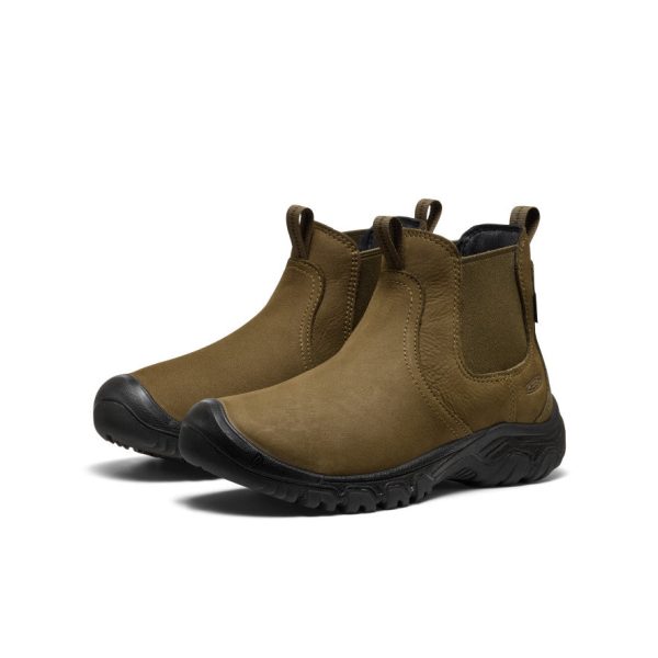 Women's Greta II Waterproof Chelsea  |  Dark Olive/Black - Image 2