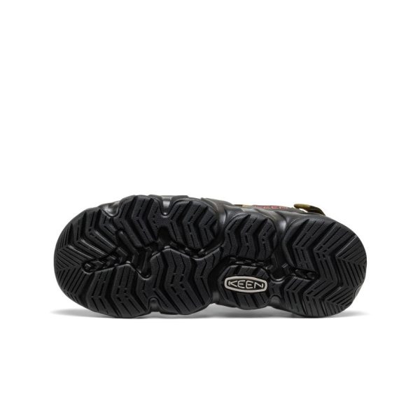 Men's Hyperport Fisherman Leather Sandal  |  Dark Olive/Black - Image 6