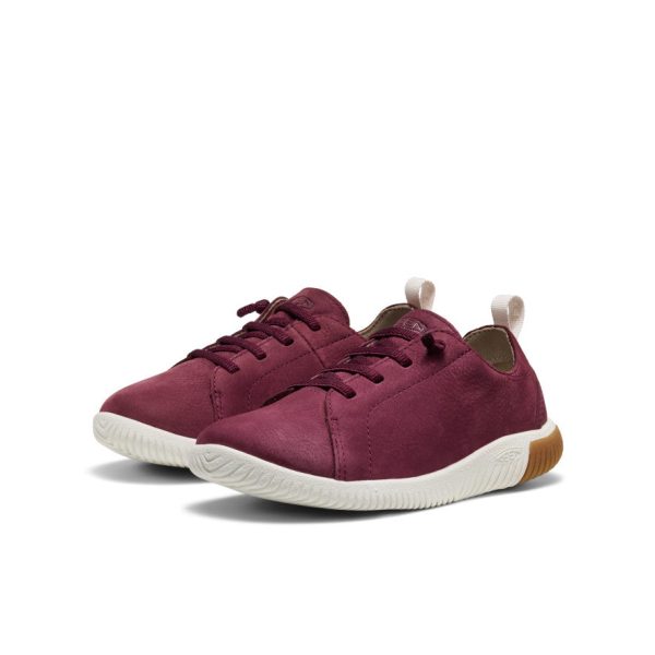 Big Kids' KNX Leather Sneaker  |  Fig/Star White - Image 2
