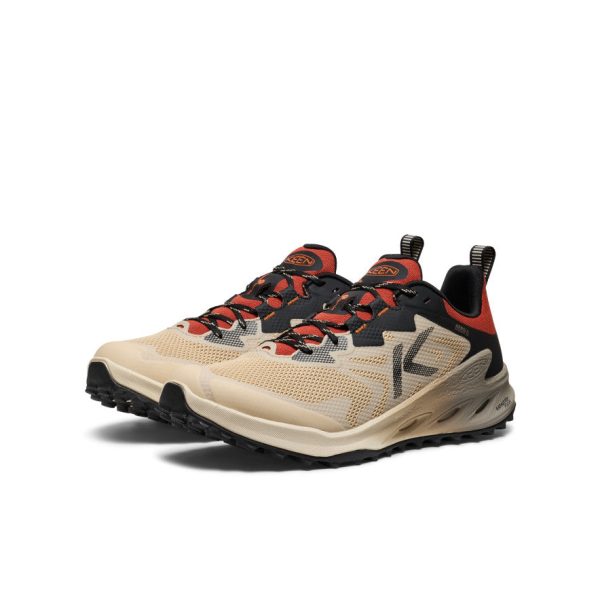 Men's Zionic NXT Waterproof Hiking Shoe  |  Safari/Red Ochre - Image 2