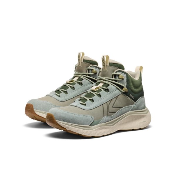 Women's Leiki Waterproof Leather Hiking Boot  |  Iceberg Green/Bronze Green - Image 2