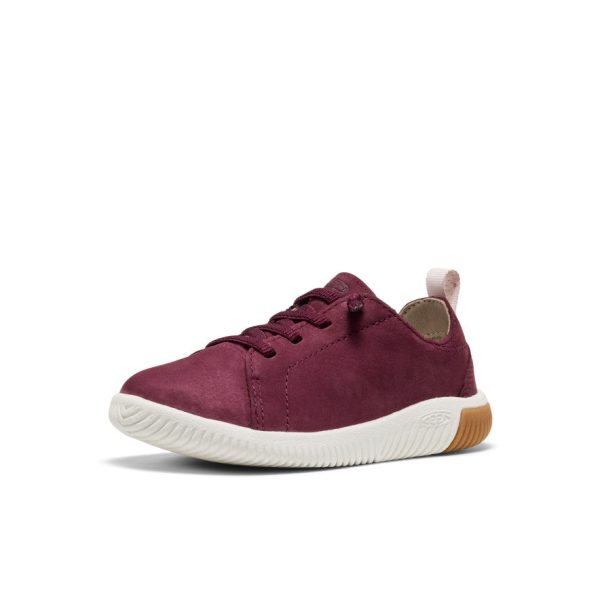 Little Kids' KNX Leather Sneaker  |  Fig/Star White - Image 3