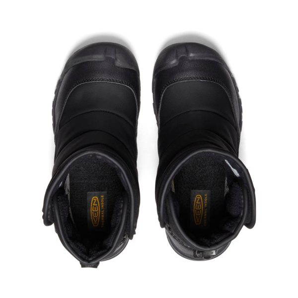 Big Kids' Puffrider Waterproof Winter Boot  |  Black/Steel Grey - Image 4