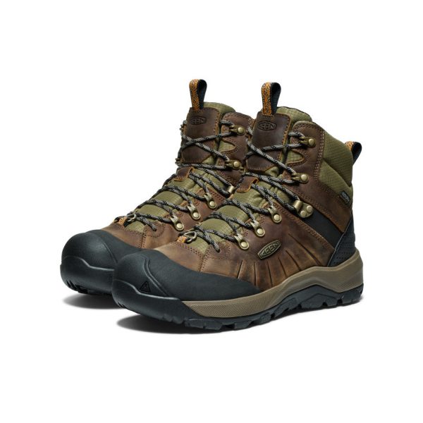 Men's Revel IV Polar Waterproof Boot  |  Bison/Orange Pepper - Image 2