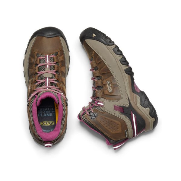 Women's Targhee III Waterproof Mid  |  Weiss/Boysenberry - Image 4
