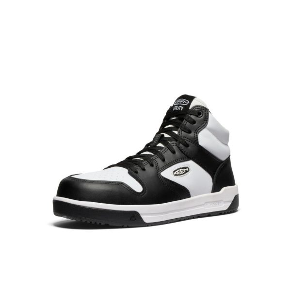 Men's Overton Mid Work Shoe (Carbon Toe)  |  Star White/Black - Image 3