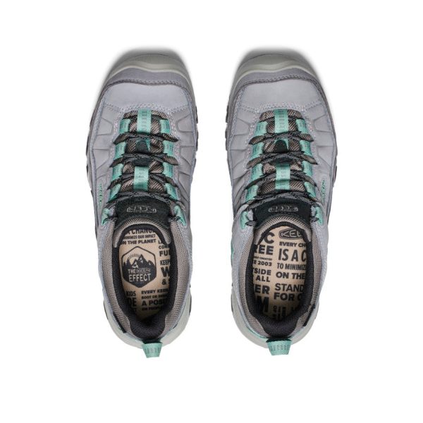 Women's Targhee IV Wide Waterproof Hiking Shoe  |  Alloy/Granite Green - Image 4