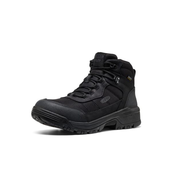Men's Skokie Waterproof Work Boot (Soft Toe)  |  Black/Black - Image 3