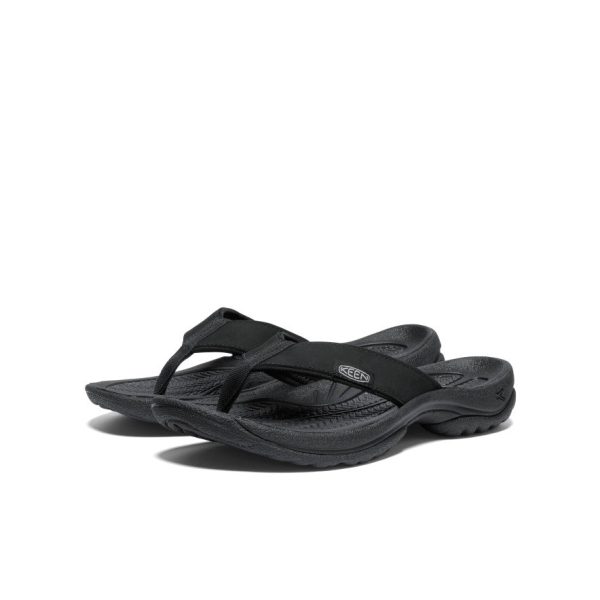 Women's Kona Leather Flip-Flop  |  Black/Vapor - Image 2