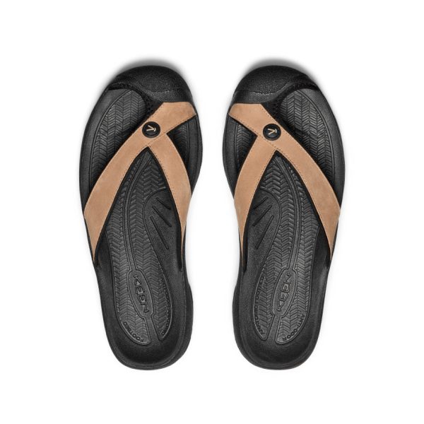 Men's Waimea Leather Flip-Flop  |  Cornstalk/Black - Image 4