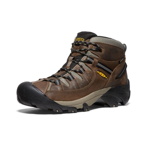 Men's Targhee II Mid Waterproof Hiking Boots  |  Shitake/Brindle - Image 3