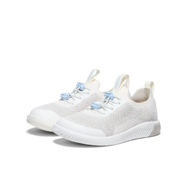 Little Kids' KNX Knit Sneaker  |  Star White/Skyway - Image 2