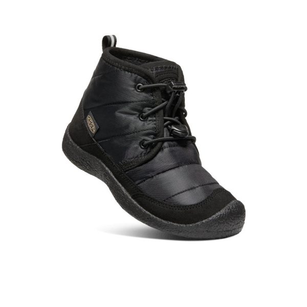 Big Kids' Howser II Waterproof Chukka  |  Black/Black - Image 3