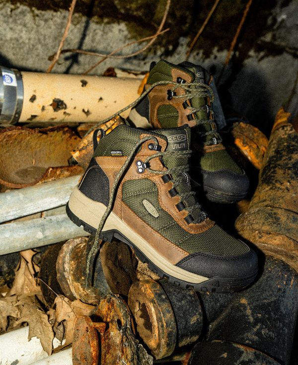 Men's Skokie Waterproof Work Boot (Soft Toe)  |  Forest Night/Black - Image 8