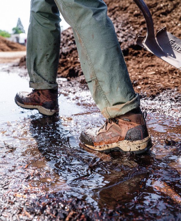 Women's Skokie Waterproof Work Boot (Carbon Toe)  |  Bison/Black - Image 8