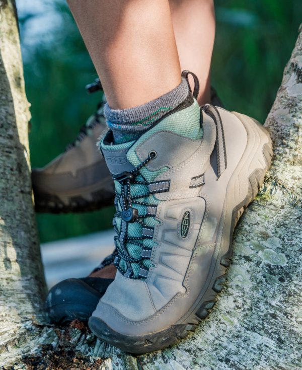 Little Kids' Targhee IV Waterproof Hiking Boot  |  Skipper Blue/Hemlock - Image 9