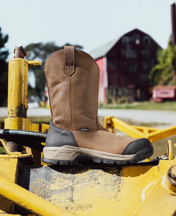 Men's Evanston Pull-On Waterproof Boot (Carbon Toe)  |  Bison/Black - Image 9