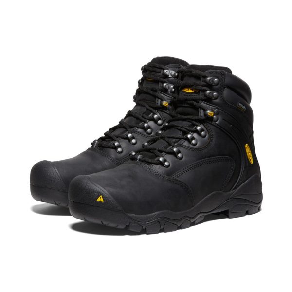 Men's Louisville 6 Waterproof Boot (Steel Toe)  |  Black - Image 2