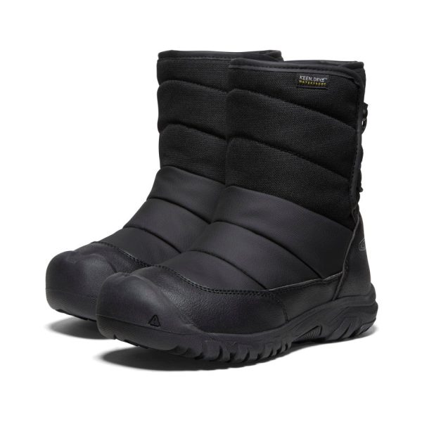 Big Kids' Puffrider Waterproof Winter Boot  |  Black/Steel Grey - Image 2