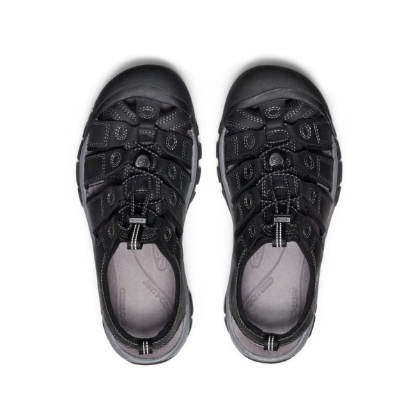 Men's Newport Leather Sandal  |  Black/Steel Grey - Image 4