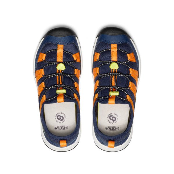 Big Kids' Motozoa Sneaker  |  Naval Academy/Bright Marigold - Image 4