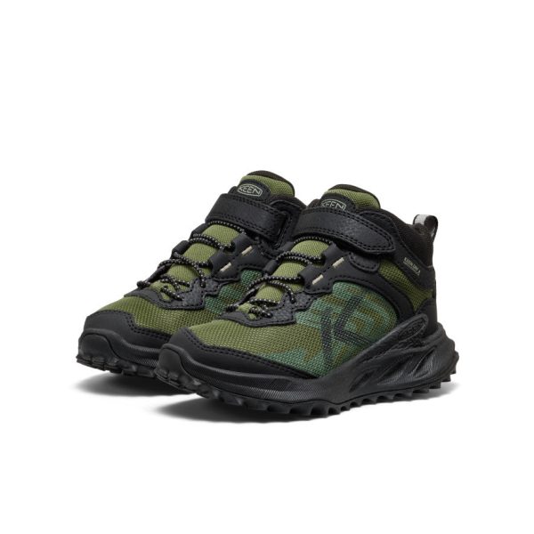 Little Kids' Zionic Waterproof Hiker  |  Black/Bronze Green - Image 2