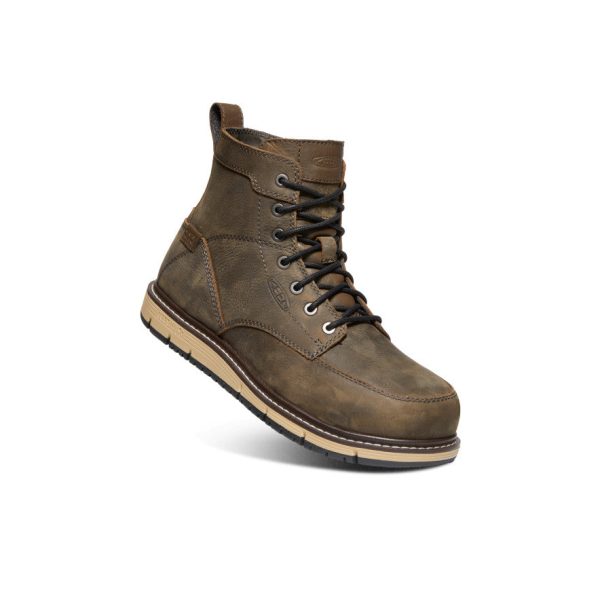 Men's San Jose 6 Waterproof Boot (Aluminum Toe)  |  Cascade Brown/Black - Image 3