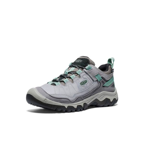 Women's Targhee IV Wide Waterproof Hiking Shoe  |  Alloy/Granite Green - Image 3