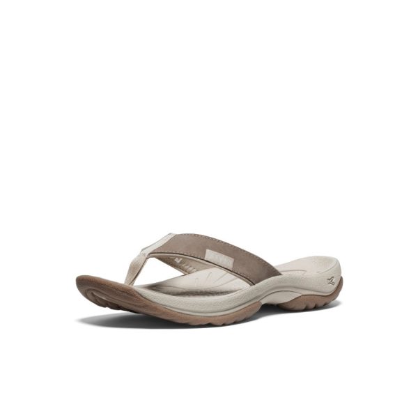 Women's Kona Leather Flip-Flop  |  Brindle/Silver Birch - Image 3