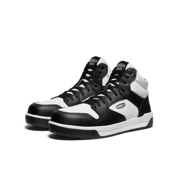 Men's Overton Mid Work Shoe (Carbon Toe)  |  Star White/Black - Image 2