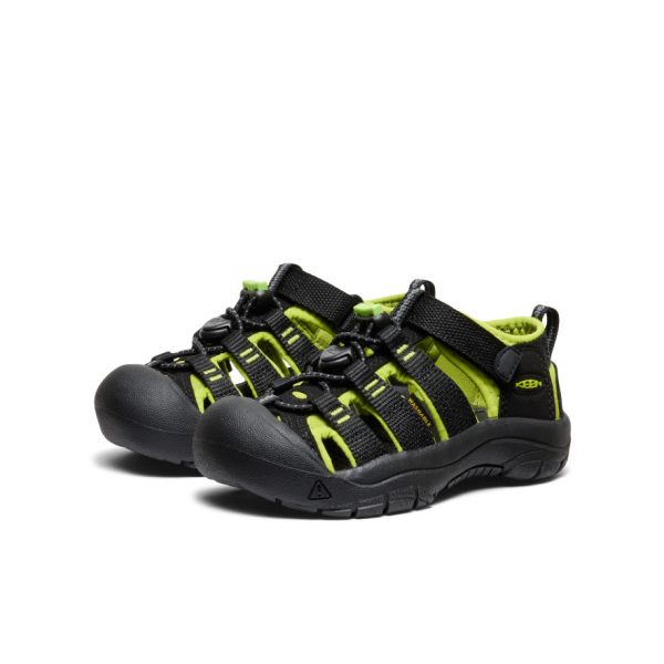 Little Kids' Newport H2  |  Black/Lime Green - Image 2