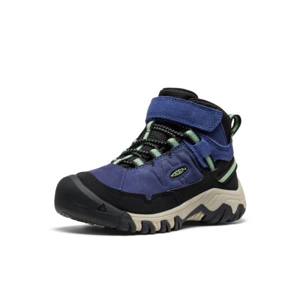 Little Kids' Targhee IV Waterproof Hiking Boot  |  Skipper Blue/Hemlock - Image 2
