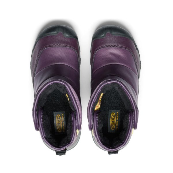 Big Kids' Puffrider Waterproof Winter Boot  |  Black Plum/Daiquiri Green - Image 4