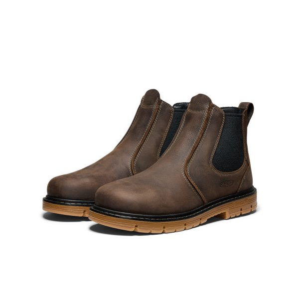 Men's San Jose Chelsea 90?? Heel Boot (Aluminum Toe)  |  Cascade Brown/Gum - Image 2