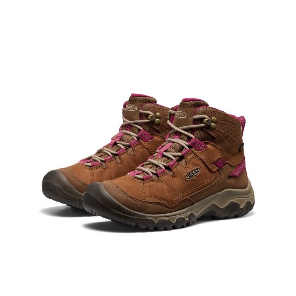 Women's Targhee IV Waterproof Hiking Boot  |  Bison/Beaujolais - Image 2