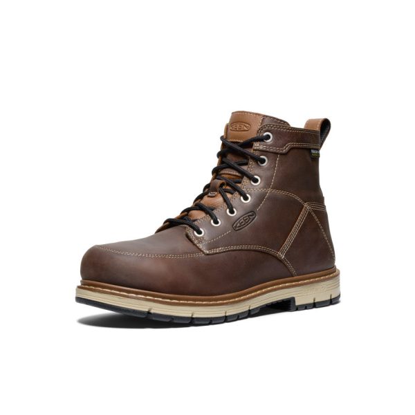Men's San Jose 6 Waterproof 90° Heel Boot (Aluminum Toe)  |  Bison/Black - Image 3