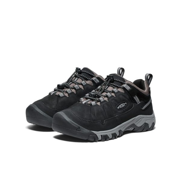 Big Kids' Targhee IV Waterproof Hiking Shoe  |  Black/Steel Grey - Image 2