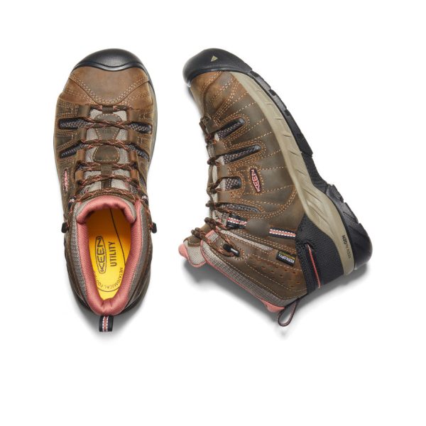 Women's Flint II Waterproof Boot (Soft Toe)  |  Cascade Brown/Brick Dust - Image 4