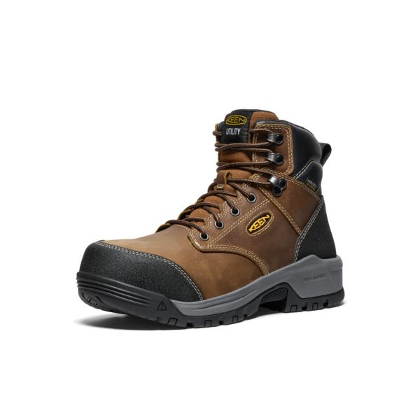 Men's CSA Evanston 6 Waterproof Boot (Carbon Toe)  |  Bison/Black - Image 3