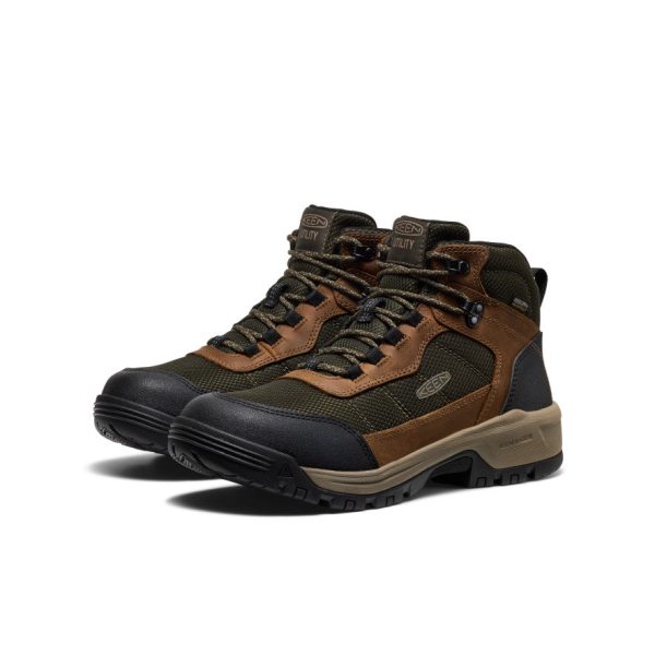 Men's Skokie Waterproof Work Boot (Soft Toe)  |  Forest Night/Black - Image 2