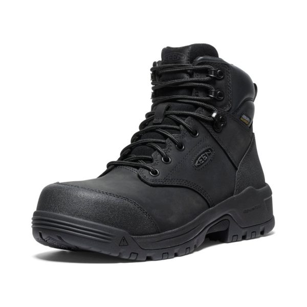 Men's Evanston 6 Waterproof Boot (Carbon Toe)  |  Black/Black - Image 3
