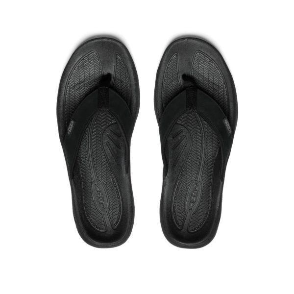 Men's Kona Leather Flip-Flop  |  Black/Steel Grey - Image 4