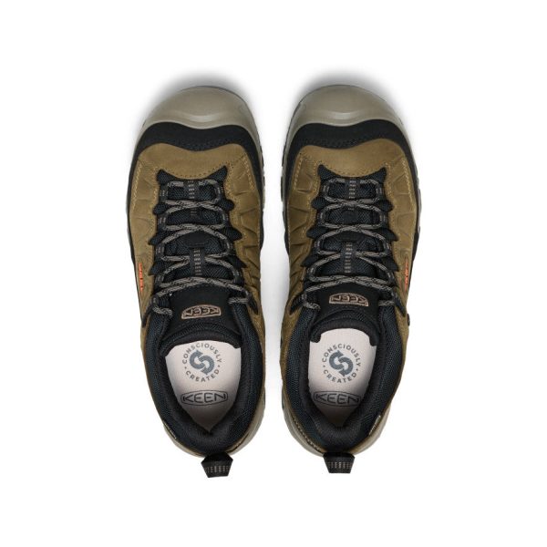 Men's Targhee IV Waterproof Hiking Shoe  |  Dark Olive/Gold Flame - Image 4