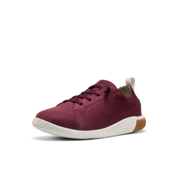 Big Kids' KNX Leather Sneaker  |  Fig/Star White - Image 3