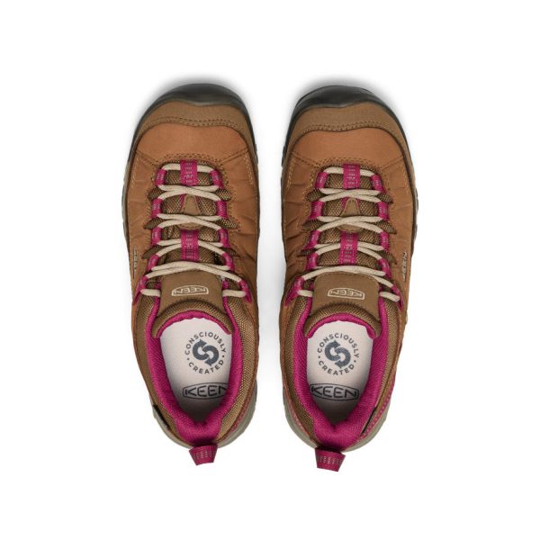 Women's Targhee IV Waterproof Hiking Shoe  |  Bison/Beaujolais - Image 4