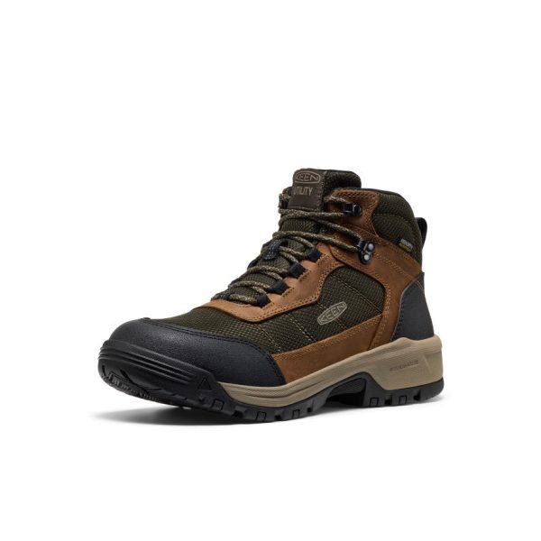 Men's Skokie Waterproof Work Boot (Soft Toe)  |  Forest Night/Black - Image 3