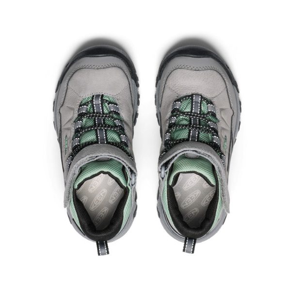 Little Kids' Targhee IV Waterproof Hiking Boot  |  Alloy/Granite Green - Image 4
