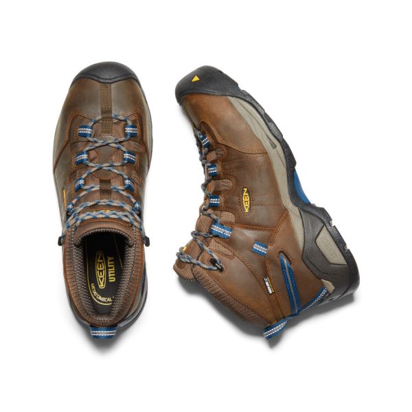 Men's Detroit XT Waterproof Boot (Steel Toe)  |  Cascade Brown/Orion Blue - Image 4