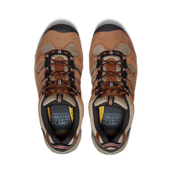 Men's Headout Waterproof Hiking Shoe  |  Bison/Fossil Orange - Image 4